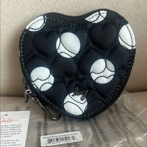 NWT Lug Heart Pouch in Black Large Dot 🖤🤍